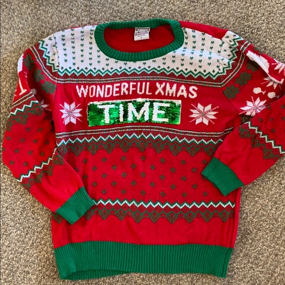 Christmas Sweater Flip Sequins - Picture 1 of 3